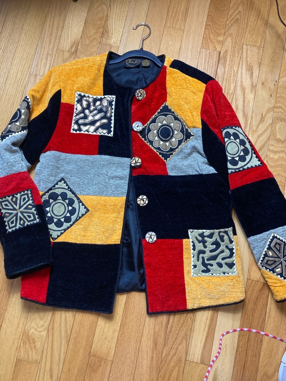 Vintage Julia Kim Patchwork "Art to Wear" Jacket - Small